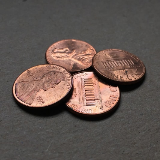 Four Copper Pennies